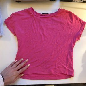 zara pink crop top t-shirt